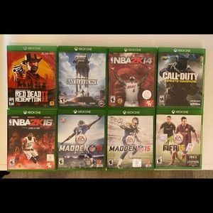 Lot of 8 XBOXONE video games
